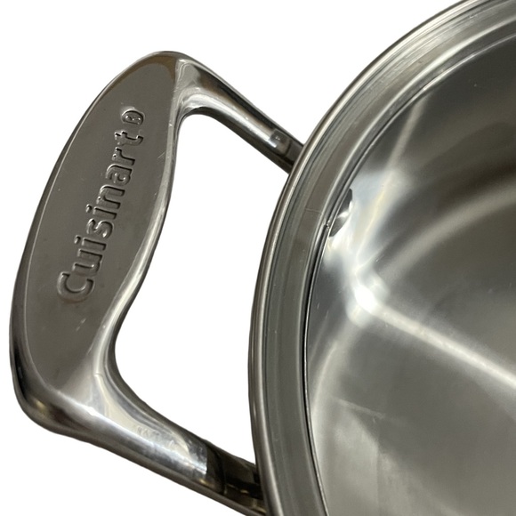 Cuisinart Stainless Steel 3.5 Quart Sautéed Long Handle Pan with Lid - Silver - Picture 3 of 13
